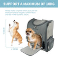 Carica l'immagine nel visualizzatore della galleria, Mr. Peanut's Aspen Series airline-compliant backpack pet carrier; grey fabric with mesh panels.