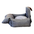 Load image into Gallery viewer, Outbound Travel Portable Car Pet Nest in gray fabric, padded car crate for pets.