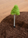 Load image into Gallery viewer, Green tree-shaped toy on a metal spring attached to the brown base of the Solana Sunflower Cat Tree