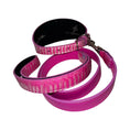 Load image into Gallery viewer, Pavé Pink Iridescent Snake Collar and Leash Set, 3-inch wide, by Allysa Payne Beverly Hills, standard collar