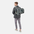 Bild in Galerie-Betrachter laden, Mr. Peanut's Monterey Series airline-compliant horizontal pet carrier backpack, grey with mesh panels.