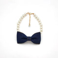 Charger l'image dans la visionneuse de la galerie, Pet Neck Chain Cat Dog Accessories Pearl Necklace Denim Bow Pendant cute Princess bib by My Store