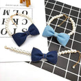 Charger l'image dans la visionneuse de la galerie, Pet Neck Chain Cat Dog Accessories Pearl Necklace Denim Bow Pendant cute Princess bib by My Store