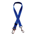 Carica l'immagine nel visualizzatore della galleria, Adjustable blue nylon pet car seat belt with metal clip and swivel hook