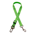 Carica l'immagine nel visualizzatore della galleria, Pet car seat belt, adjustable green nylon strap with metal latch clip and swivel hook