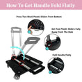 Bild in Galerie-Betrachter laden, Mr. Peanut's Pet Carrier Luggage Cart with fold-flat handle, spinner wheels, black platform and silver aluminum frame