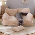 Gallery viewerに画像を読み込む, Cozy Cat Sofa Bed with Plush Pillow Indoor Non Slip Bottom Supportive Soft Backrest Design by Pet Zen