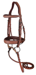 Load image into Gallery viewer, Laureate by Henri de Rivel Fancy Stitched Bridle with Wide Caveson and Laced Reins - from JPC Equestrian