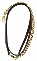 Bild in Galerie-Betrachter laden, Henri de Rivel Pro Collection Leather Lead with Solid Brass Chain - from JPC Equestrian