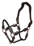 Bild in Galerie-Betrachter laden, Henri de Rivel Leather Rope Halter - Havana w/ Hunter Rope - Cob - from Henri de Rivel