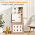 Charger l'image dans la visionneuse de la galerie, Cat Tree with Litter Box Enclosure and Large Hammock by HouseOfZazla
