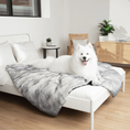 Gallery viewerに画像を読み込む, PupProtector Luxe Waterproof Faux Fur Dog Blanket in gray Arctic Fox style
