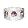 Bild in Galerie-Betrachter laden, Pawswag Matte White Snake Collar With Swarovski Rivets by Allysa Payne Beverly Hills
