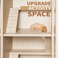 Carica l'immagine nel visualizzatore della galleria, Living World Four Tier Wood Guinea Pig Cage XL With Storage Cabinet by V.I.P Digital Presence