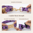 Bild in Galerie-Betrachter laden, Luxe Pet Gear Halloween Classic Violet Print No Pull Harness With Matching Collar Leash And Bow Tie Set by DDPaws