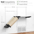 Bild in Galerie-Betrachter laden, Slanted Cat Scratcher for Wall by Catastrophic Creations; beige sisal rope wrap with black wall-mount hardware