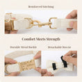 Bild in Galerie-Betrachter laden, Classic Elegance White Premium Leather Dog Walking Collar Leash Set by DDPaws