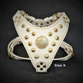 Load image into Gallery viewer, The ''Maximus'' harness White & Gold Small to Medium Size - Pet Collars & Harnesses from Bestia Dog Gear