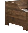 Carica l'immagine nel visualizzatore della galleria, Gibson 36-inch Pet Bed, dark brown wood finish with curved entry cutout.