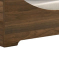 Carica l'immagine nel visualizzatore della galleria, Gibson 36-inch pet bed with brown wood frame, featuring a curved cutout leg design