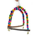 Load image into Gallery viewer, Premium Natural Wood Bird Cage Climbing Ladder Swing With Bells by Sell My Stuff