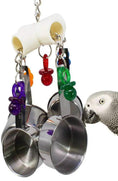 Bild in Galerie-Betrachter laden, Luxury Durable Stainless Steel Parrot Bite Toy 4 Pot String 8x22cm by Sell My Stuff