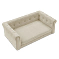 Carica l'immagine nel visualizzatore della galleria, Large Beige Elevated Pet Sofa Bed Indoor Lounge For Dogs And Cats by V.I.P Digital Presence