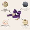 Bild in Galerie-Betrachter laden, Luxe Pet Gear Halloween Classic Violet Print No Pull Harness With Matching Collar Leash And Bow Tie Set by DDPaws