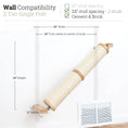 Bild in Galerie-Betrachter laden, Slanted Cat Scratcher for Wall, beige rope-wrapped ramp with wood ends, wall-mounted