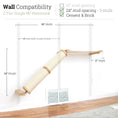 Bild in Galerie-Betrachter laden, Slanted cat scratcher for wall by Catastrophic Creations; beige sisal wrap, 2-tier wall-mounted cat steps