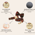 Load image into Gallery viewer, Red Tartan Christmas No Pull Dog Harness Set With Leash Personalized by DDPaws