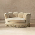 Bild in Galerie-Betrachter laden, Clara 34.5in Scalloped Pet Sofa Bed, medium, fawn with fringe base