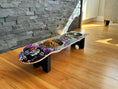 Load image into Gallery viewer, Villains in 3D Skateboard Elevated Dog Bowl Stand with 2 Stainless Steel Bowls