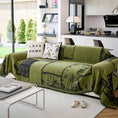 Load image into Gallery viewer, Luxury Pet Sofa Cover by topspet for leather sofa, non-slip and machine washable, green with black abstract pattern