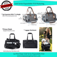 Bild in Galerie-Betrachter laden, Mr. Peanut's Gold Series Expandable V3.0 Pet Carrier, air-travel approved; two gray carriers shown.