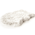 Load image into Gallery viewer, PupRug by Paw.com® Faux Fur Orthopedic Dog Bed - Curve White with Brown Accents