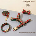 Gallery viewerに画像を読み込む, Festive Pets Christmas Plaid No Pull Dog Harness Set Collar Leash Personalized Engraved Buckle Tailored Fit by DDPaws
