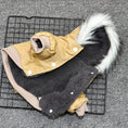 Carica l'immagine nel visualizzatore della galleria, Padded Dog Clothes Padded Coat For Small Dogs in army green fabric with fur trim, designed for comfort and style.