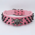 Charger l'image dans la visionneuse de la galerie, Skull Pet Collar Round Head Nail Dog Collar - from For Animals, With Love
