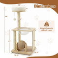 Gallery viewerに画像を読み込む, 40-inch solid wood cat tree with space capsule bed and sisal posts by DirectDeals
