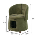 Load image into Gallery viewer, Green pet-friendly chair with hidden pet nook, olive upholstery; Home Furnishers chair replacement parts.