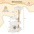 Carica l'immagine nel visualizzatore della galleria, 41-Inch Cat Tower by DirectDeals with real wood branches and rope-covered platforms
