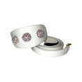 Load image into Gallery viewer, Luxxe Matte White Snake Collar Leash Set With Swarovski Rivets by Allysa Payne Beverly Hills