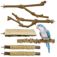 Load image into Gallery viewer, kathson 5pcs Natural Parrot Perch for Cage Wooden Bird Perches Grape Bird Stick Parakeet Climbing Standing Branches Toy Chewable Cage Accessories for Small Budgies Cockatiels - from For Animals, With Love