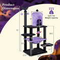 Load image into Gallery viewer, Cat Tree by DirectDeals, 51-inch Gothic multi-level with spider toy and purple hammock