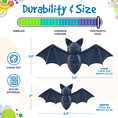 Bild in Galerie-Betrachter laden, Vampire Bat nylon dog chew toy by SodaPup, black bat-shaped durable chew for aggressive chewers.