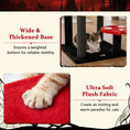 Load image into Gallery viewer, 57-inch Gothic Cat Tree by DirectDeals with padded black base, rope-wrapped posts, and red plush perch.