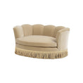Bild in Galerie-Betrachter laden, Clara 34.5in Scalloped Pet Sofa Bed, Medium, Fawn with fringe trim by Home Furnishers