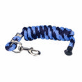 Bild in Galerie-Betrachter laden, Gatsby solid-braid polypropylene lead rope by StateLineTack in blue and navy with metal clip