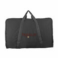 Cargar la imagen en la vista de la galería, Tabelo premium double-sided saddle pad bag, black with red TABELO embroidery and gray carry straps